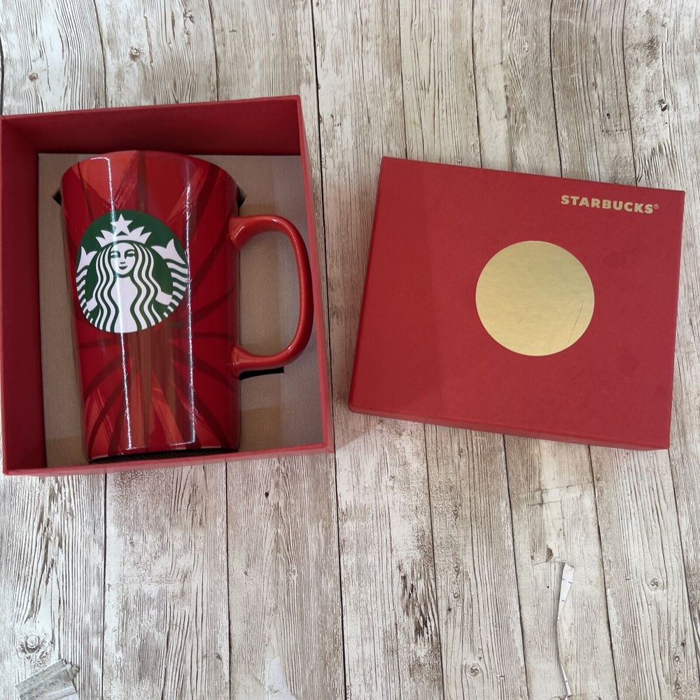 Starbucks Christmas Red Coffee Cup with Mermaid Logo 2014